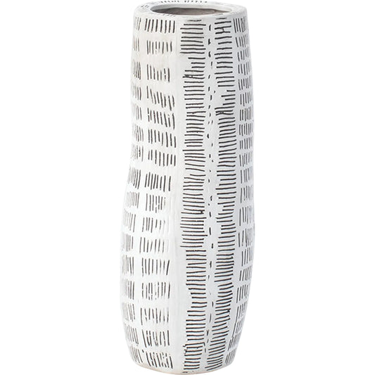 Frequency Vase by Global Views in white and black. Made from unique in a unique style.