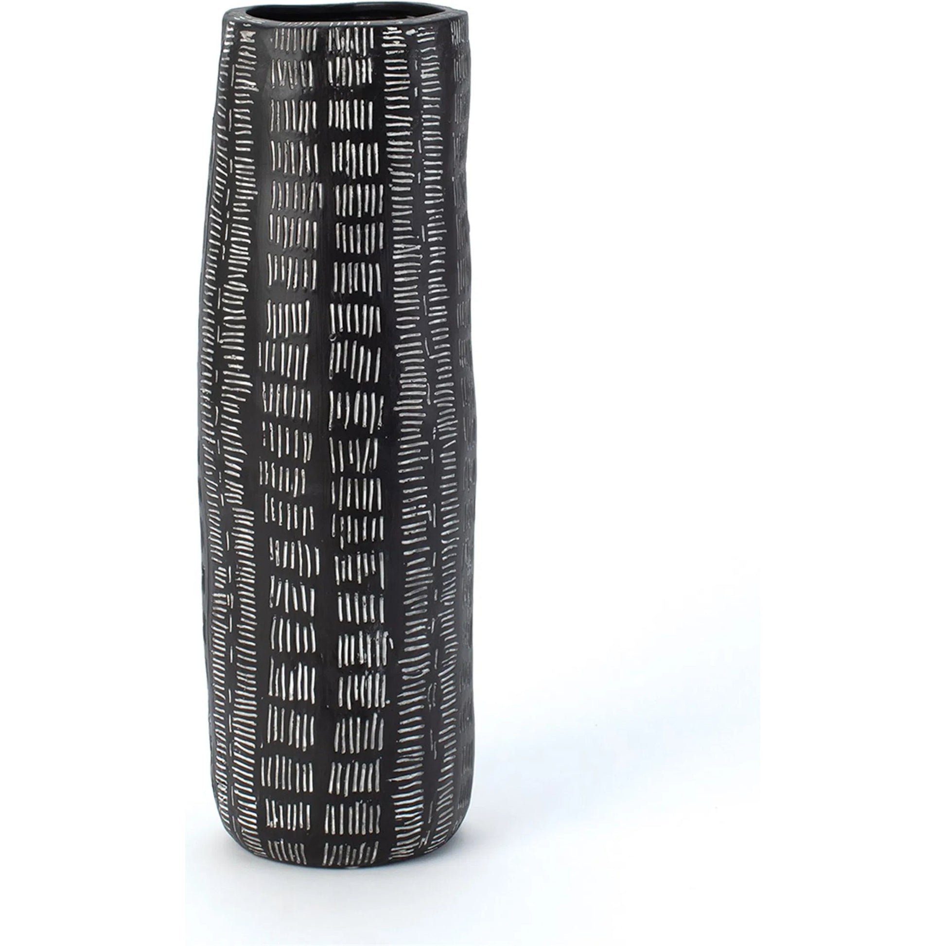 Frequency Oval Bowl by Global Views in black and white. Made from unique in a rustic style.