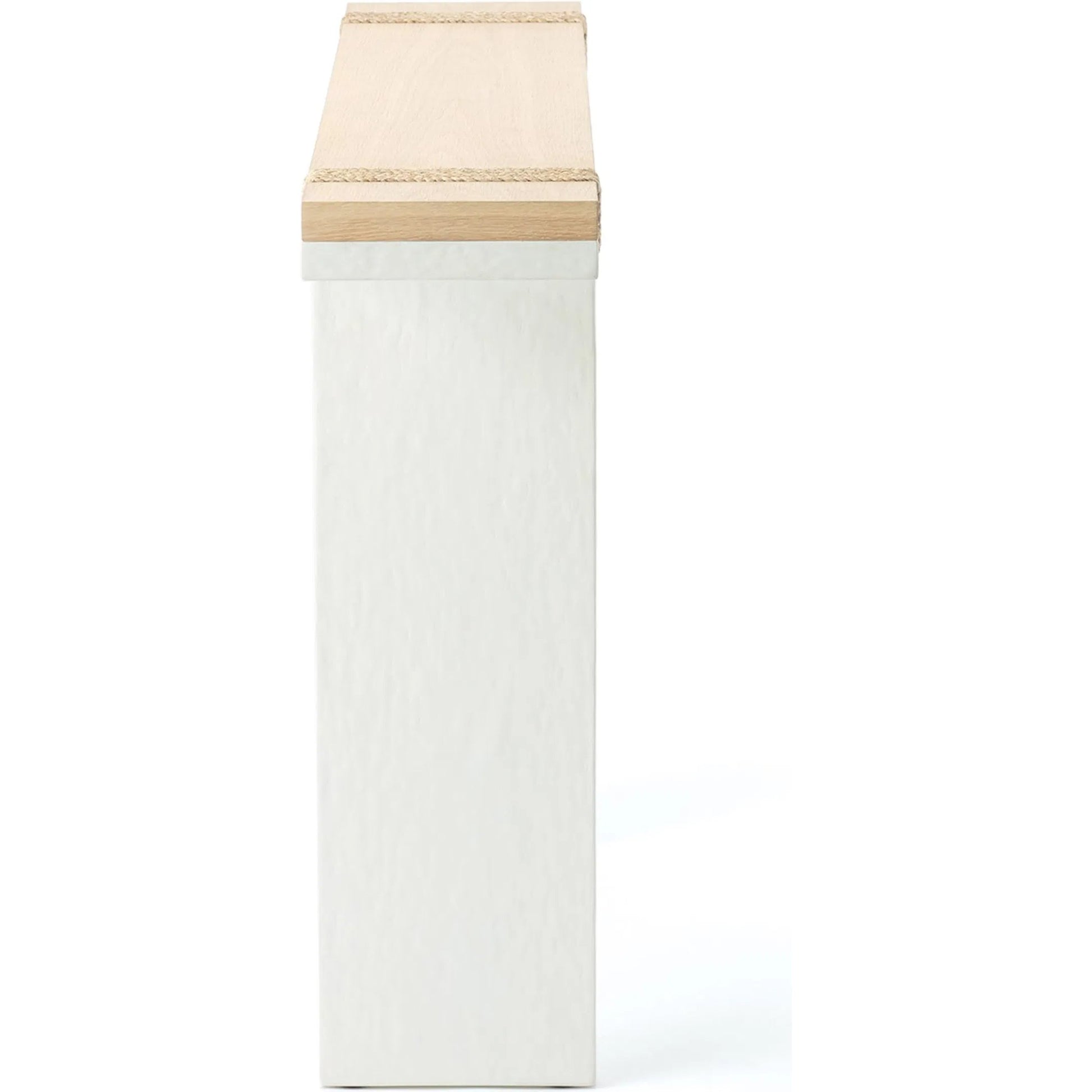 Debby Console by Global Views in white and oak. Made from unique in a transitional style.