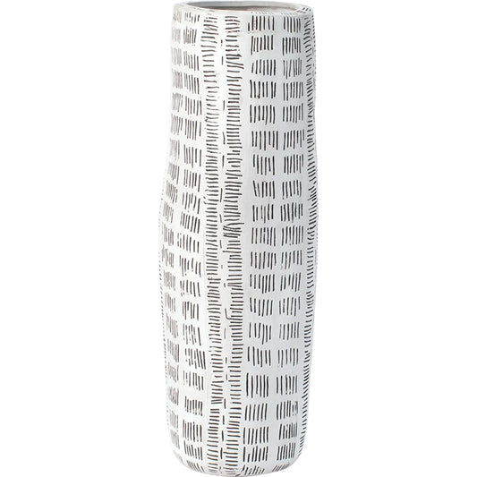 Frequency Vase by Global Views in white and black. Made from unique in a unique style.