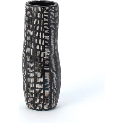 Frequency Oval Bowl by Global Views in black and white. Made from unique in a rustic style.