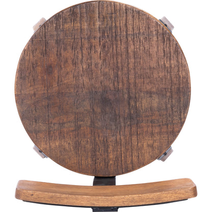 Masterson Counter Stool by Butler Specialty Company in natural wood and industrial chic. Made from mango wood, iron: black metal finish, seat height 27" h in a rustic style.