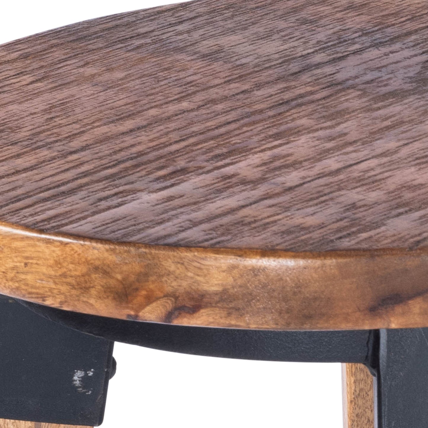 009 SR-789721 | Additional Silo | Masterson Counter Stool by Butler Specialty Company in natural wood and industrial chic. Made from mango wood, iron: black metal finish, seat height 27" h in a rustic style.