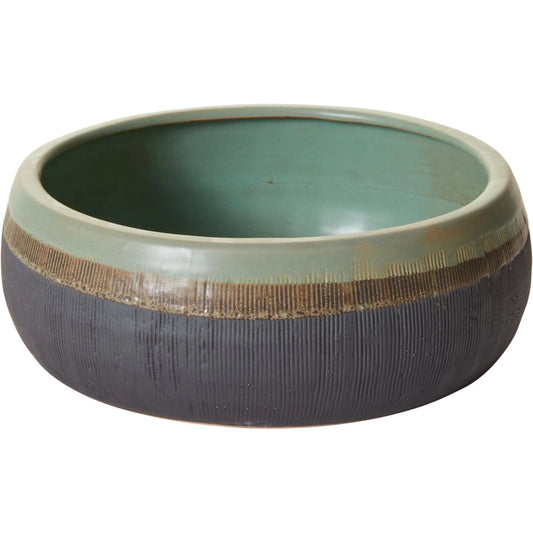 Lucena Bowl by Accent Decor in green. Made from ceramic in a modern style.