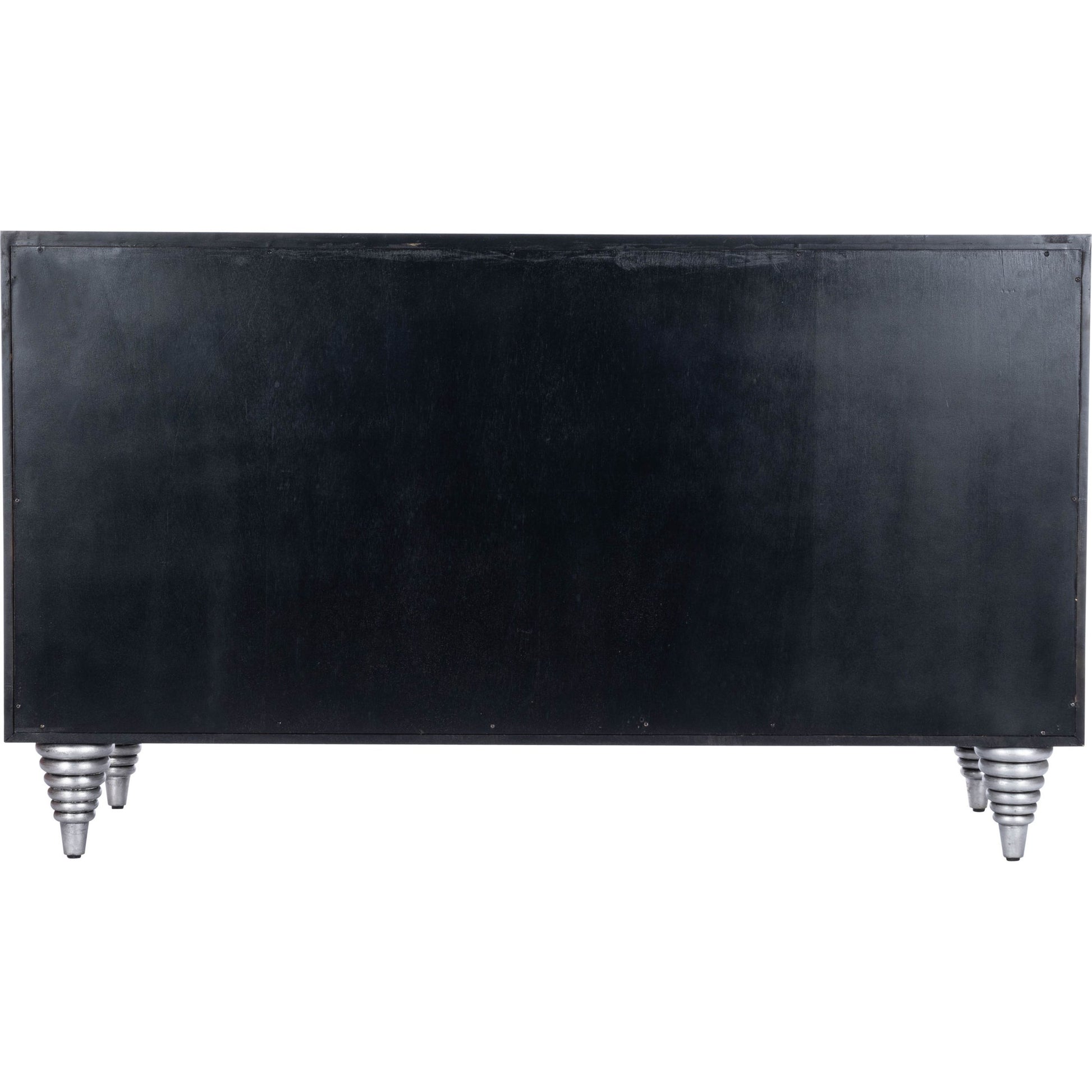 Shelly Sideboard by Butler Specialty Company in medium brown and cosmopolitan. Made from gmelina solids, maple veneer, mdf, leather, capiz shell in a modern style.