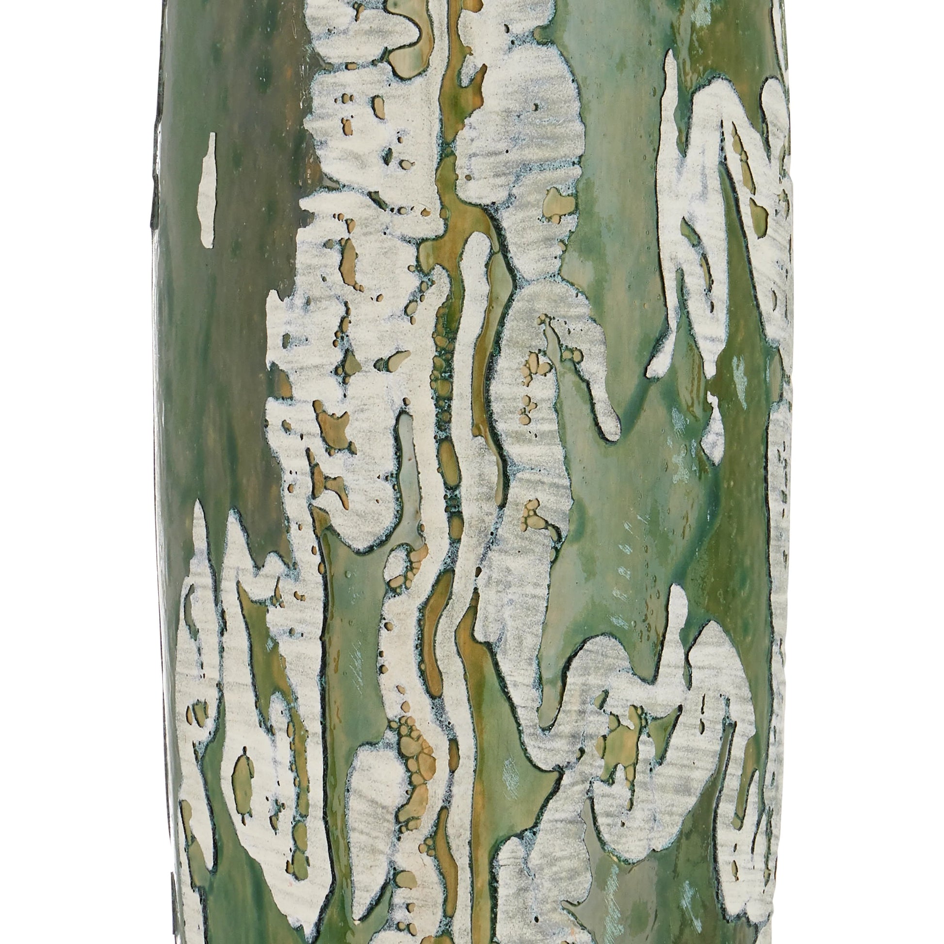 Zowan Table Lamp by Currey and Company in matte green smoke, clear. Made from ceramic, optic crystal in a modern style.