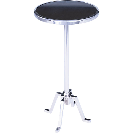 Sash End Table by Butler Specialty Company in silver and nickel. Made from granite, nickel finish, adjustble in a modern style.