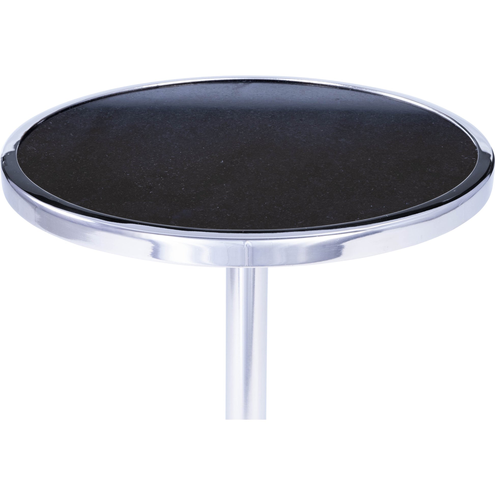 Sash End Table by Butler Specialty Company in silver and nickel. Made from granite, nickel finish, adjustble in a modern style.