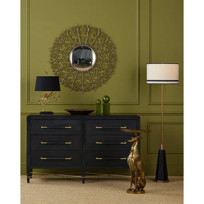 Merola Bowl by Currey and Company in antique brass, bronze. Made from cast aluminum in a modern style.