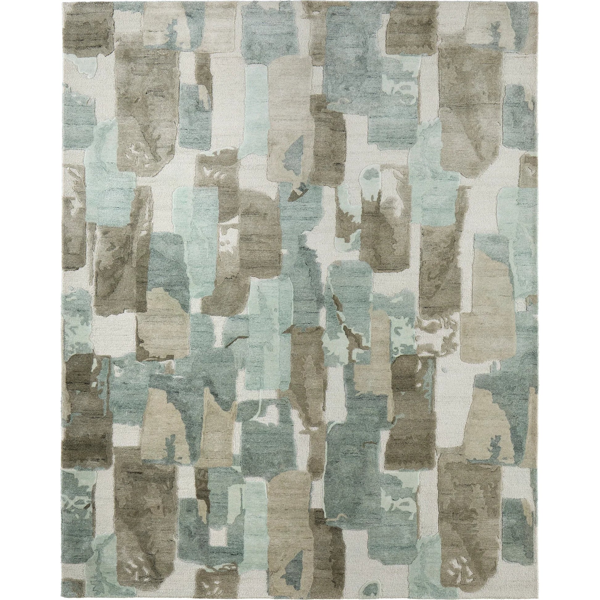 Kendall KDL8A59F Rug by Feizy in green, brown, ivory. Made from viscose, wool in a unique style.