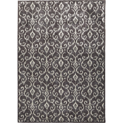 Azeri Transitional Damask Rug - 3842F by Feizy in gray, taupe, ivory. Made from wool, viscose in a unique style.