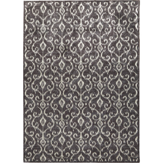 Azeri Transitional Damask Rug - 3842F by Feizy in gray, taupe, ivory. Made from wool, viscose in a unique style.
