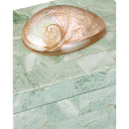 Fiona Box by Currey and Company in natural. Made from stone, abalone, engineered wood in a eclectic & global style.