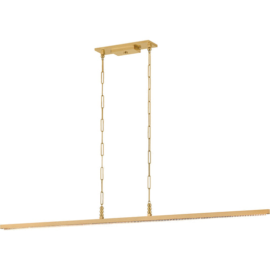 Cortina Linear by Corbett in vintage brass. Made from unique in a transitional style.