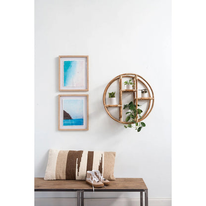 Centre Wall Shelf by Accent Decor in natural. Made from wood in a cottage & farmhouse style.