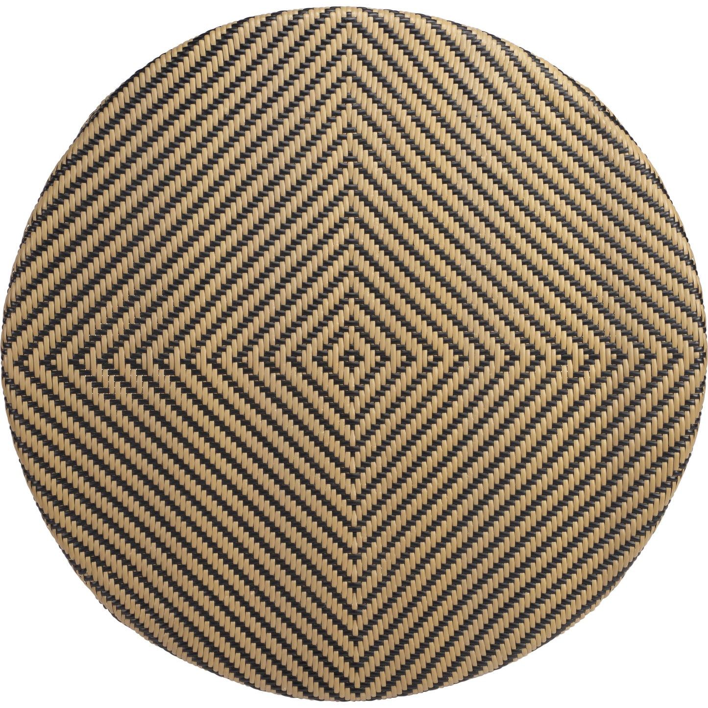 005 SR-868010 | Closeup | Ciel Dining Table by Butler Specialty Company in beige and beige diamond. Made from natural rattan, plastic pu in a coastal style.