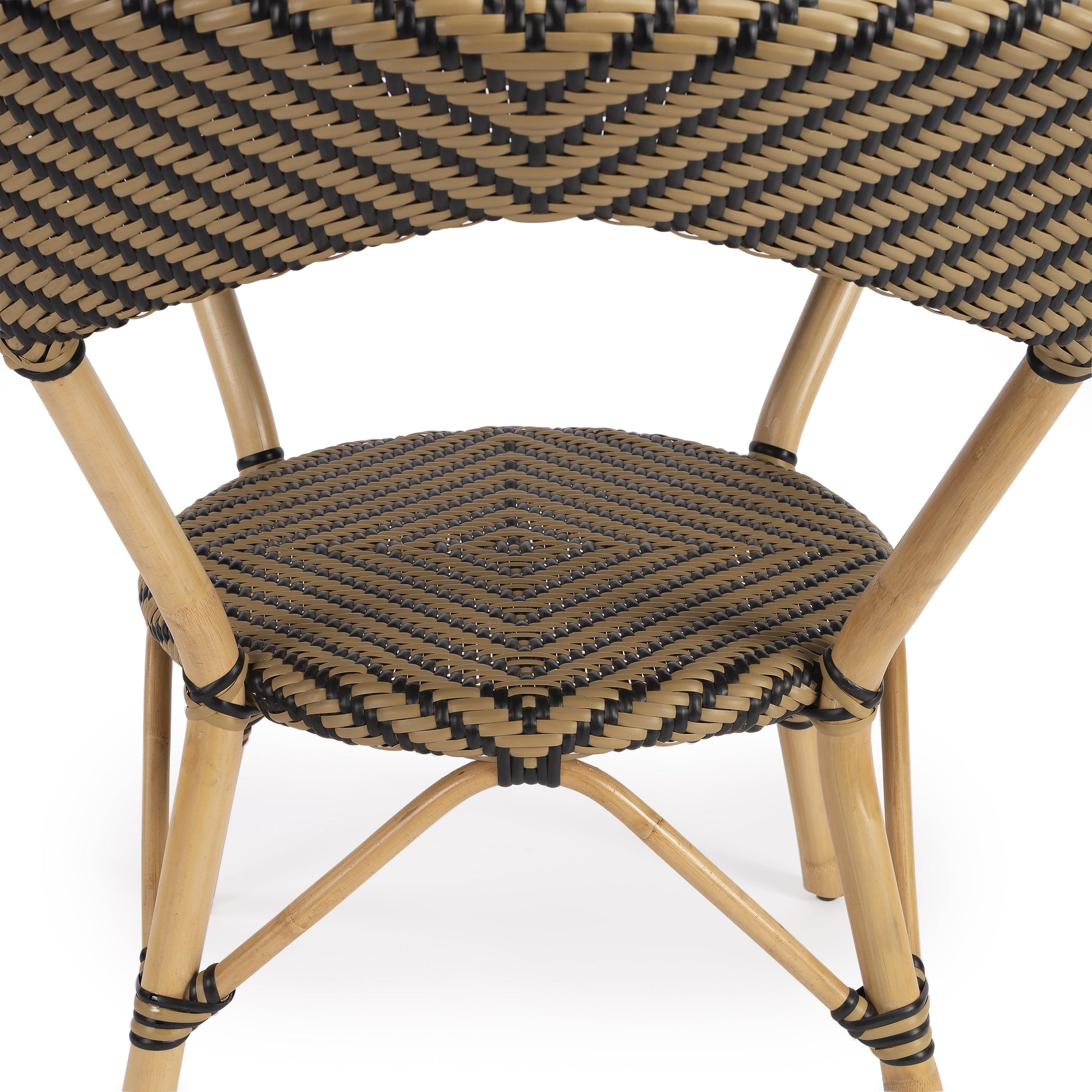 Ciel Dining Table by Butler Specialty Company in beige and beige diamond. Made from natural rattan, plastic pu in a coastal style.