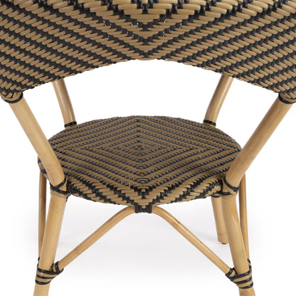 Ciel Dining Table by Butler Specialty Company in beige and beige diamond. Made from natural rattan, plastic pu in a coastal style.