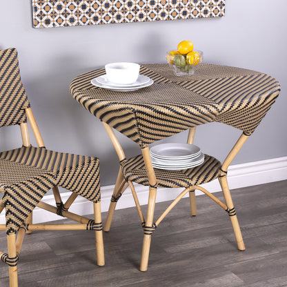 Ciel Dining Table by Butler Specialty Company in beige and beige diamond. Made from natural rattan, plastic pu in a coastal style.