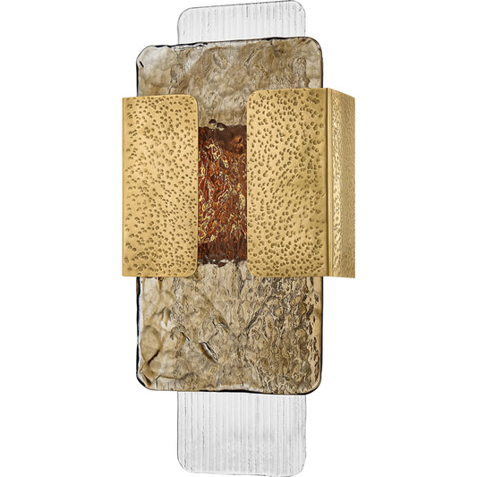 Telluride Wall Sconce by Corbett in vintage brass. Made from unique in a modern style.