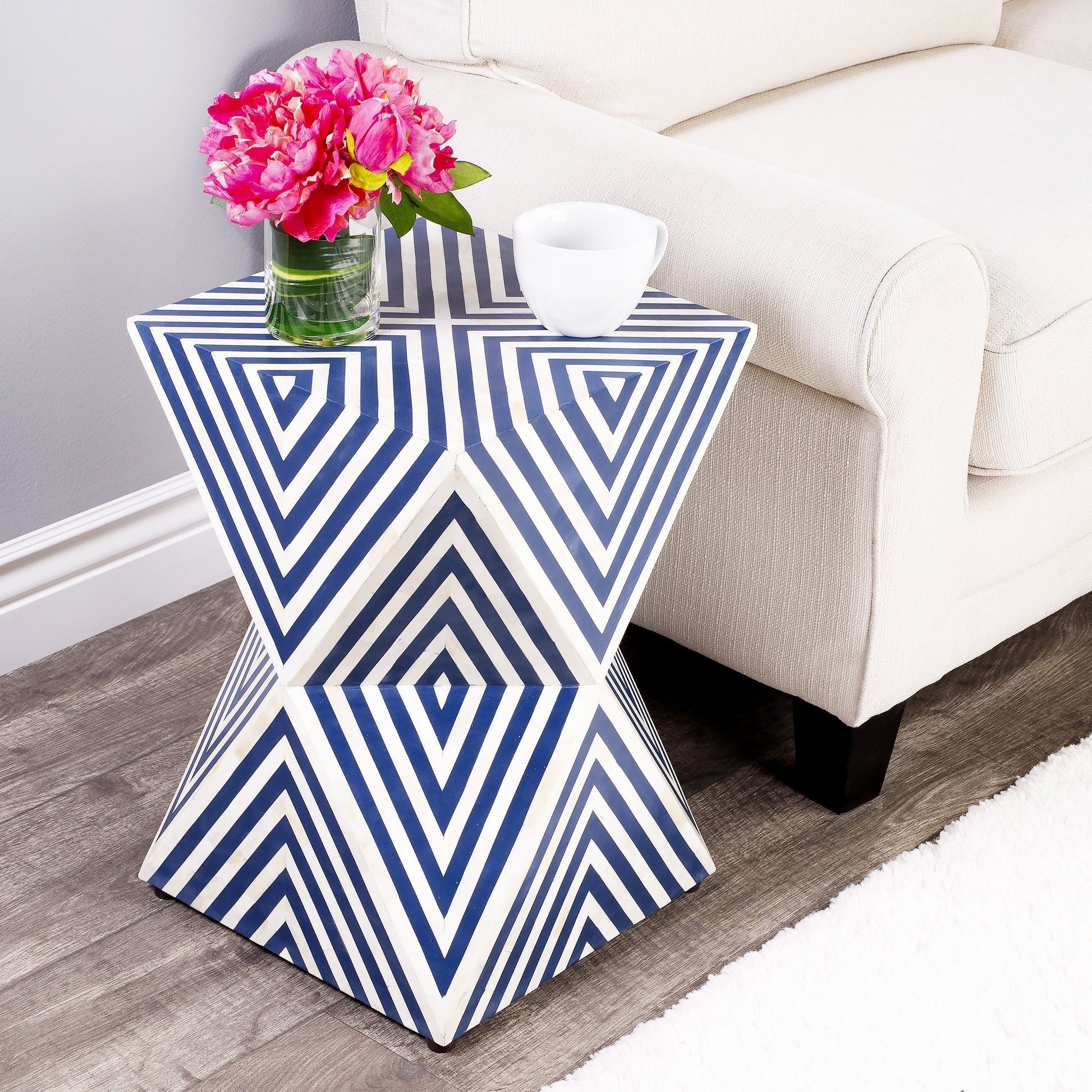 Anais End Table by Butler Specialty Company. Made from bone inlay, mdf, resin, mango wood in a eclectic & global style.