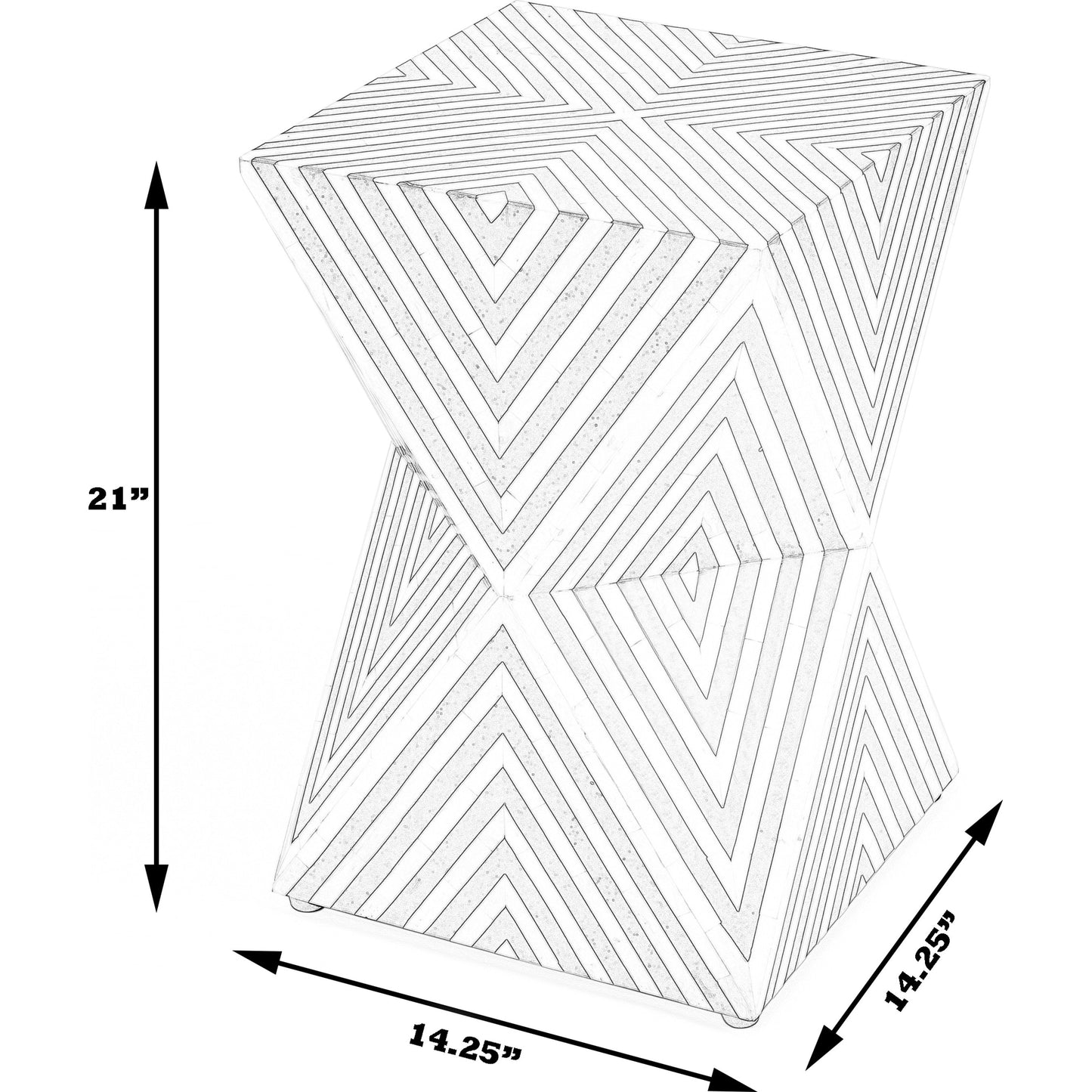 007 SR-910307 | Additional Silo | Anais End Table by Butler Specialty Company. Made from bone inlay, mdf, resin, mango wood in a eclectic & global style.