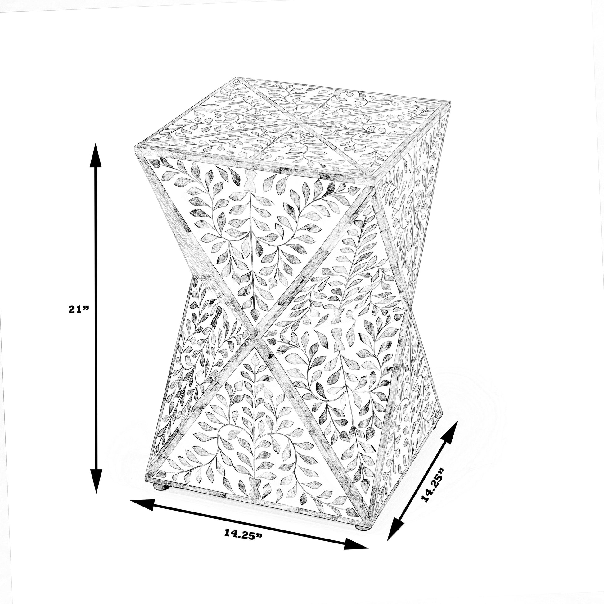 Anais End Table by Butler Specialty Company. Made from bone inlay, mdf, resin, mango wood in a eclectic & global style.