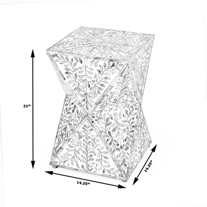 Anais End Table by Butler Specialty Company. Made from bone inlay, mdf, resin, mango wood in a eclectic & global style.