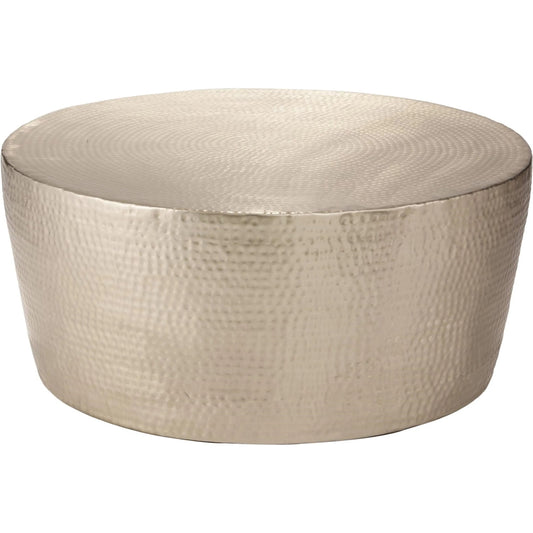 Izmir Hammered Cocktail Table by Global Views. Made from brass in a eclectic & global style.