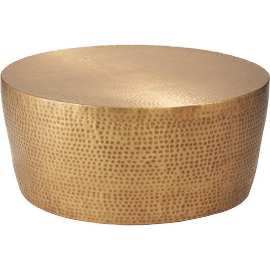 Izmir Hammered Cocktail Table by Global Views. Made from brass in a eclectic & global style.