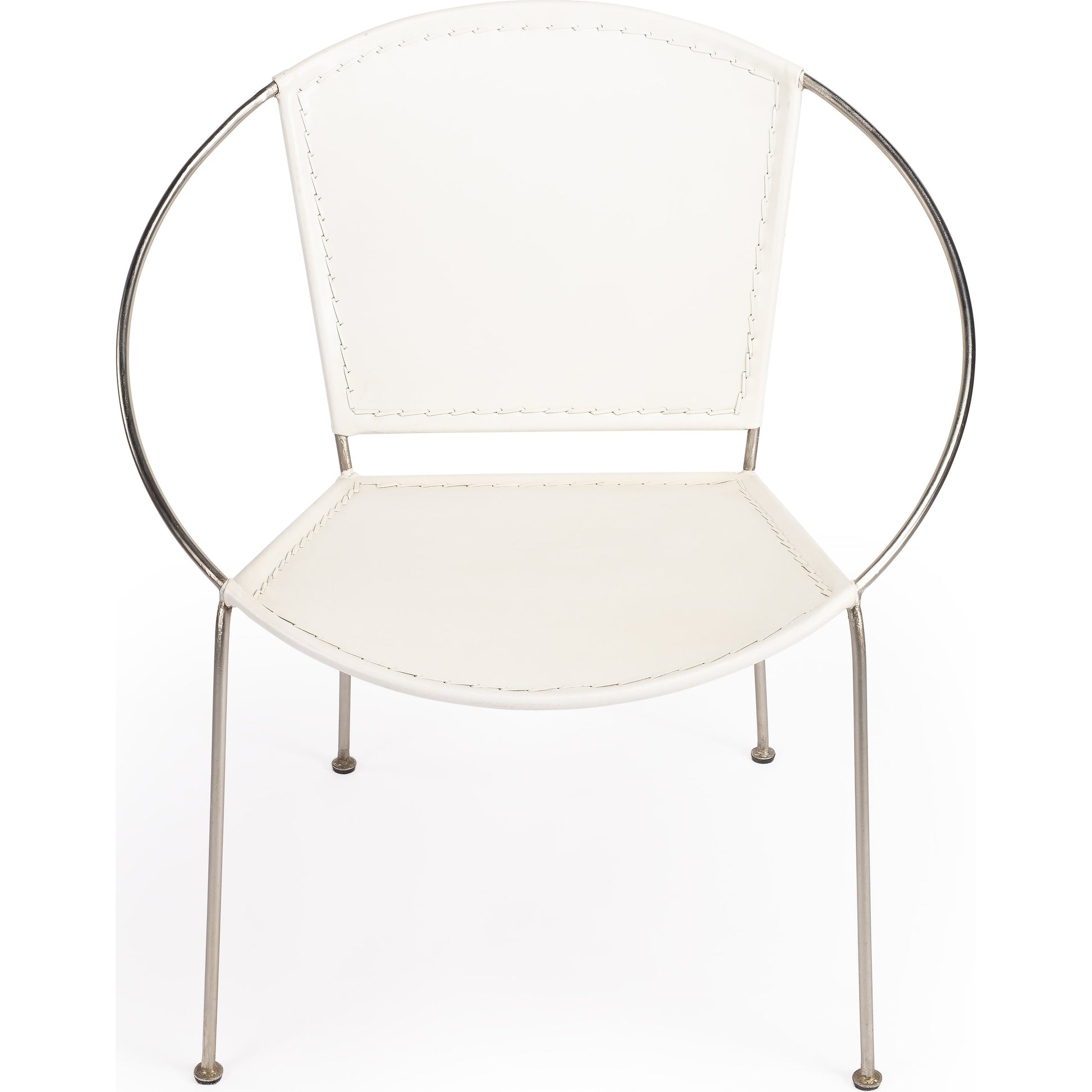 Milo Accent Chair by Butler Specialty Company in brown and brown leather. Made from leather goat, iron frame, urethane foam in a modern style.