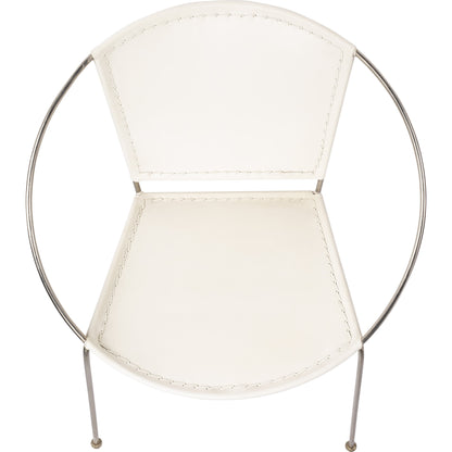Milo Accent Chair by Butler Specialty Company in brown and brown leather. Made from leather goat, iron frame, urethane foam in a modern style.