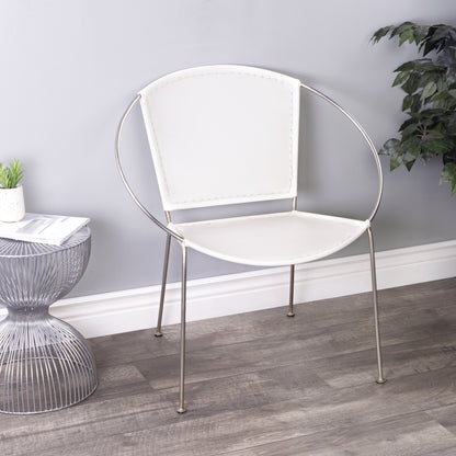 Milo Accent Chair by Butler Specialty Company in brown and brown leather. Made from leather goat, iron frame, urethane foam in a modern style.