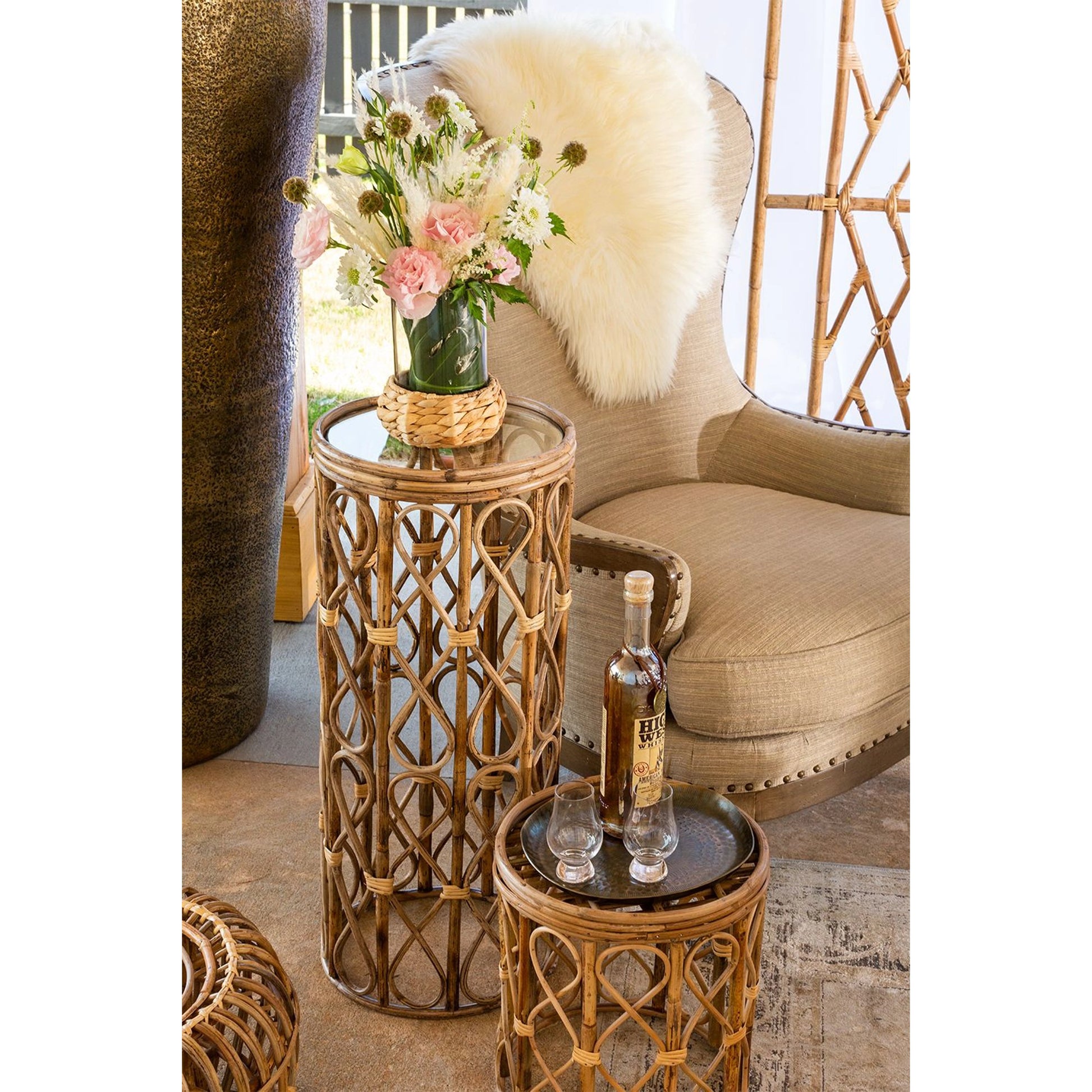 Kora Table by Accent Decor in natural. Made from wood in a cottage & farmhouse style.