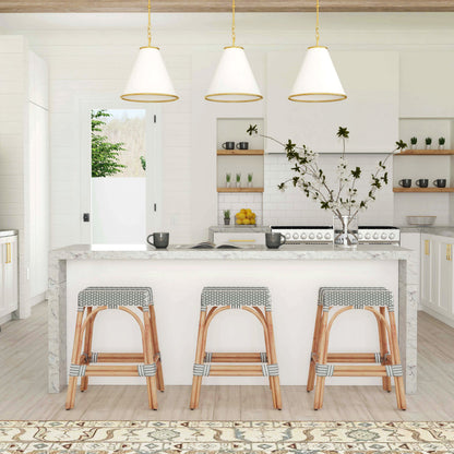 Robias Counter Stool by Butler Specialty Company. Made from rattan, polyurethane synthetic rattan in a coastal style.