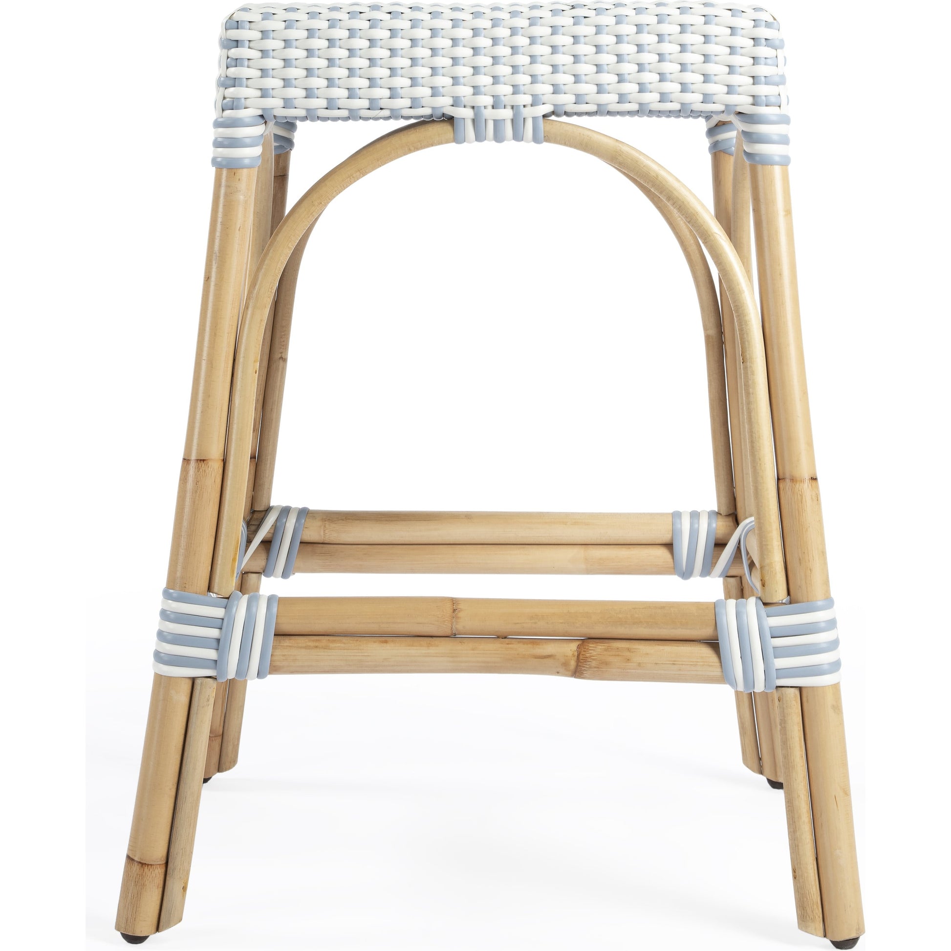 Robias Counter Stool by Butler Specialty Company. Made from rattan, polyurethane synthetic rattan in a coastal style.