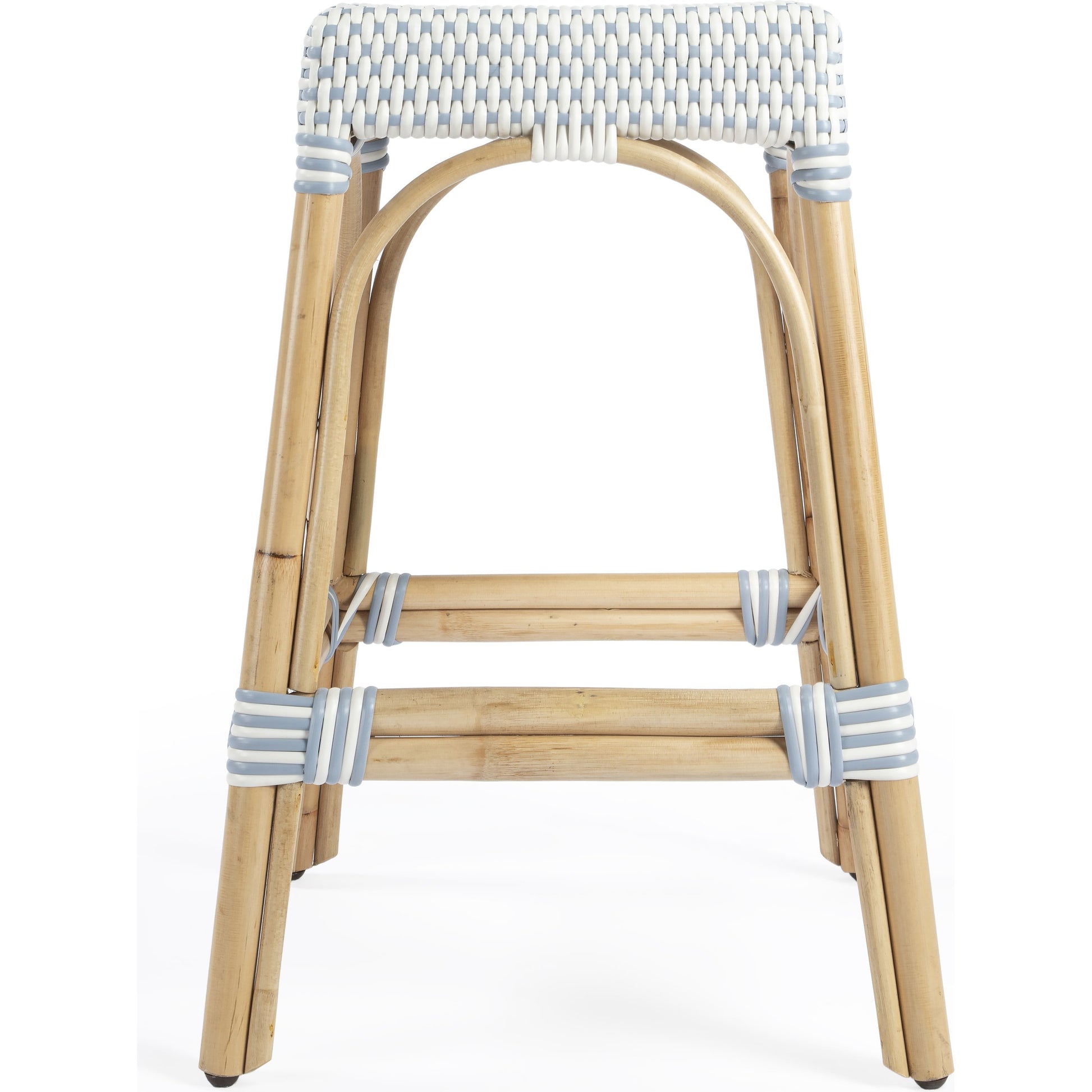 Robias Counter Stool by Butler Specialty Company. Made from rattan, polyurethane synthetic rattan in a coastal style.