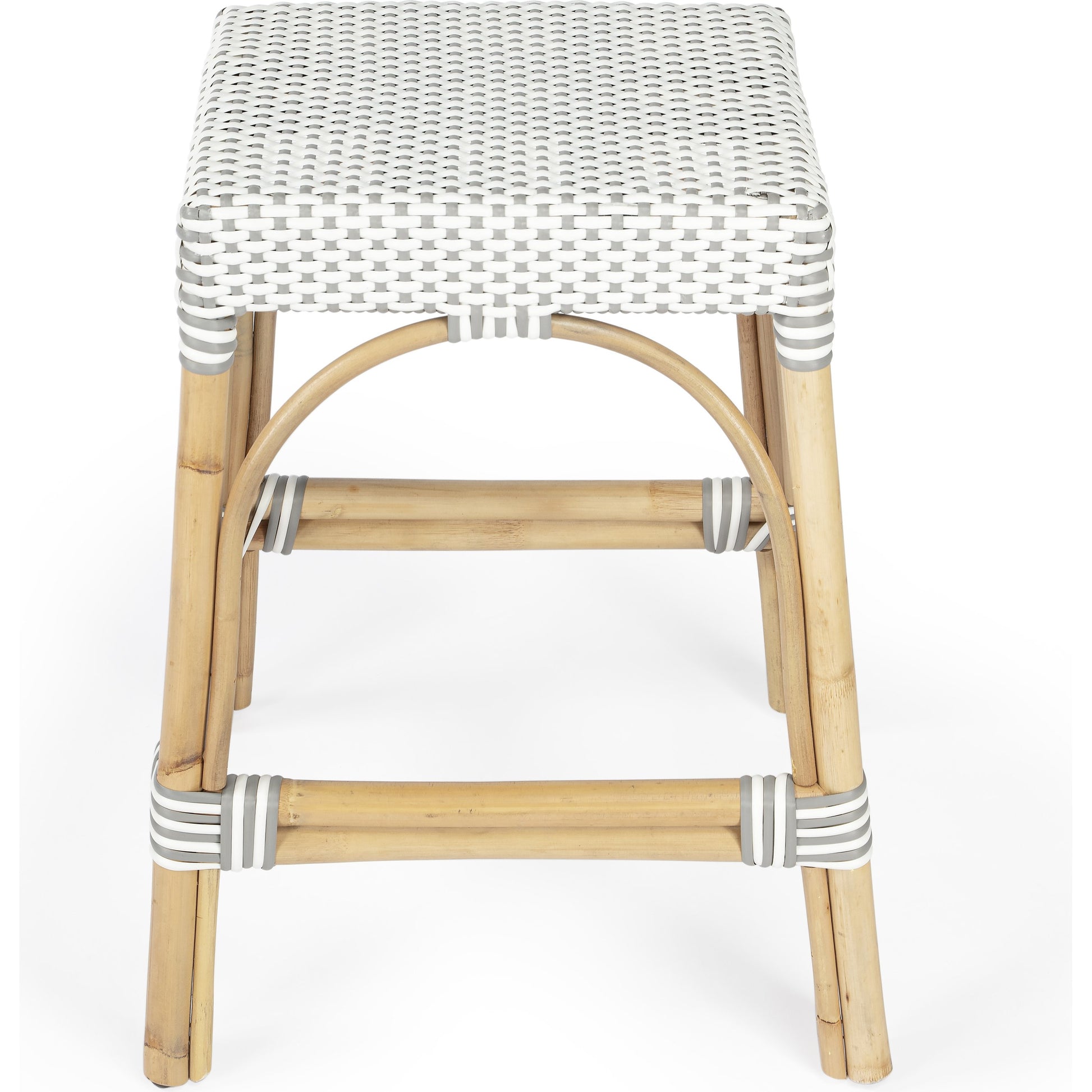 Robias Counter Stool by Butler Specialty Company. Made from rattan, polyurethane synthetic rattan in a coastal style.