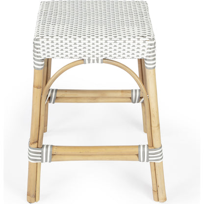 Robias Counter Stool by Butler Specialty Company. Made from rattan, polyurethane synthetic rattan in a coastal style.