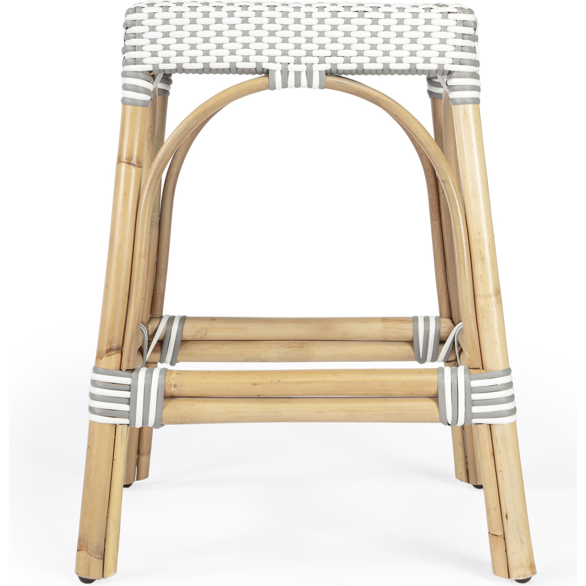 Robias Counter Stool by Butler Specialty Company. Made from rattan, polyurethane synthetic rattan in a coastal style.