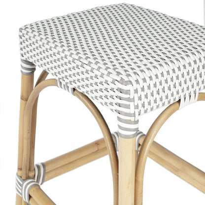Robias Counter Stool by Butler Specialty Company. Made from rattan, polyurethane synthetic rattan in a coastal style.