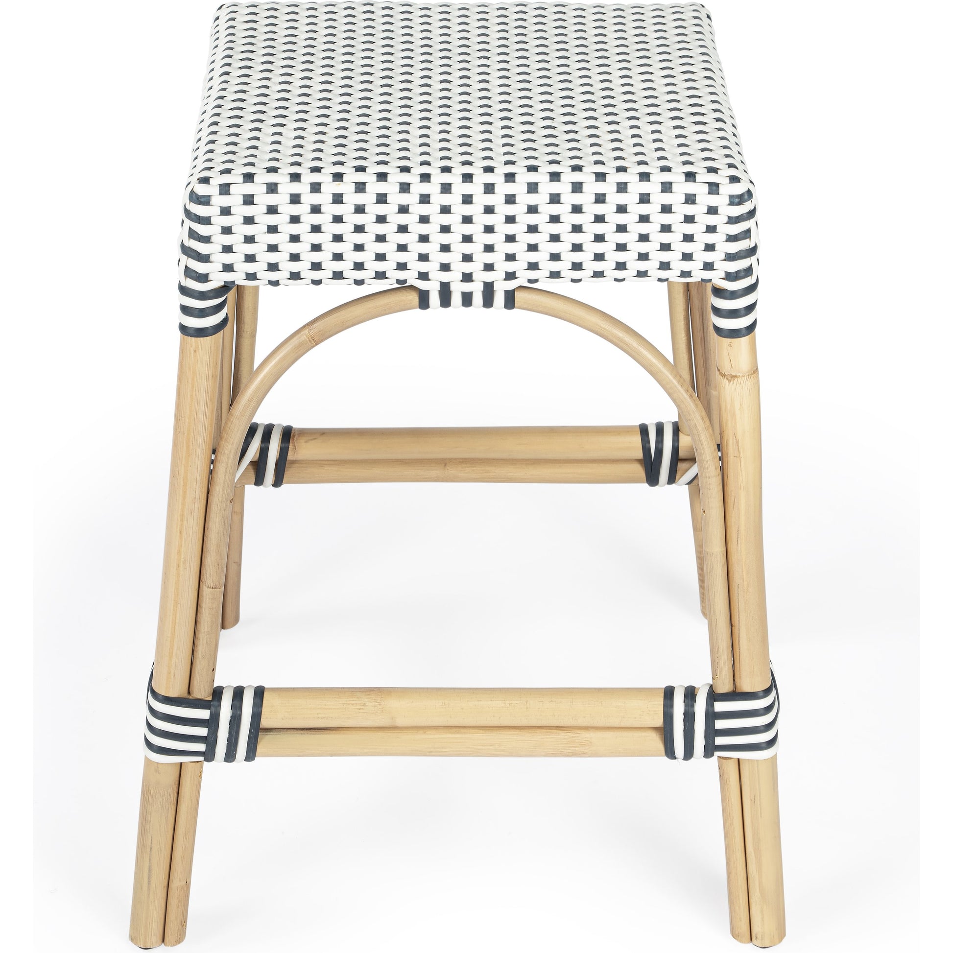 Robias Counter Stool by Butler Specialty Company. Made from rattan, polyurethane synthetic rattan in a coastal style.