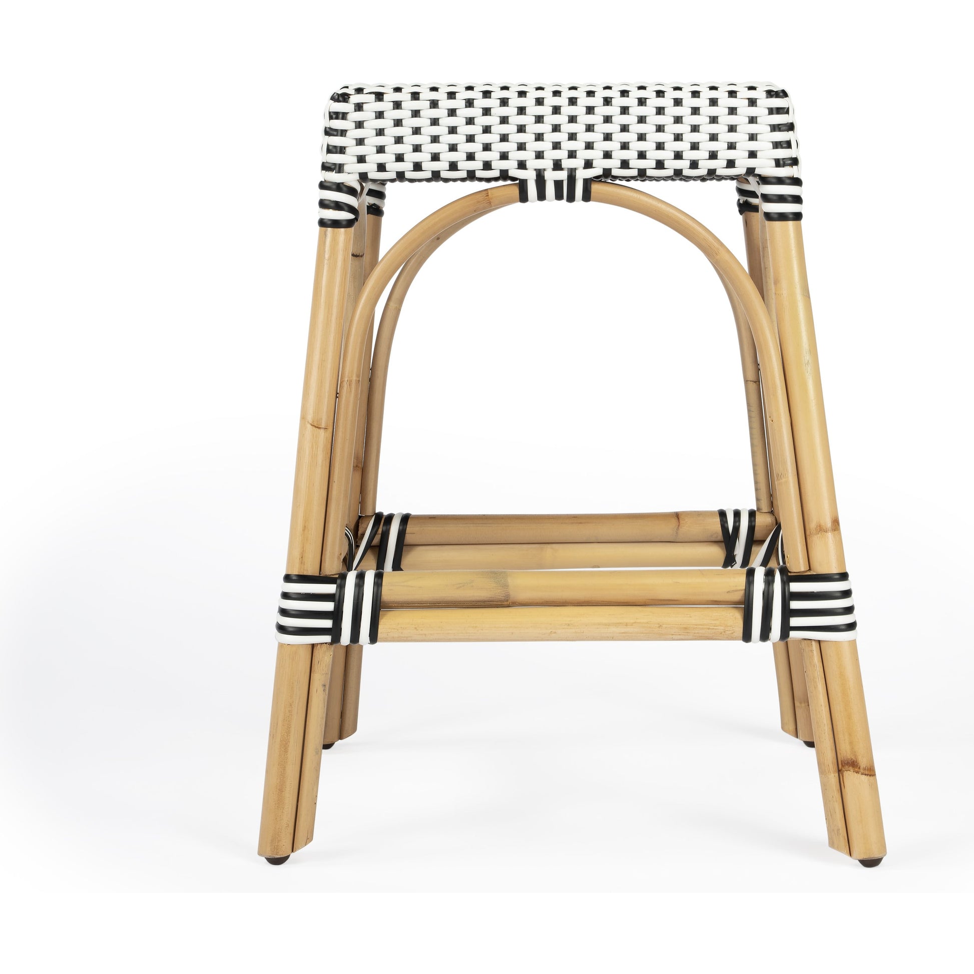 Robias Counter Stool by Butler Specialty Company. Made from rattan, polyurethane synthetic rattan in a coastal style.