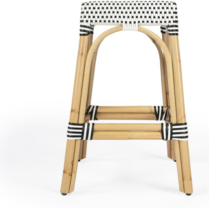 Robias Counter Stool by Butler Specialty Company. Made from rattan, polyurethane synthetic rattan in a coastal style.