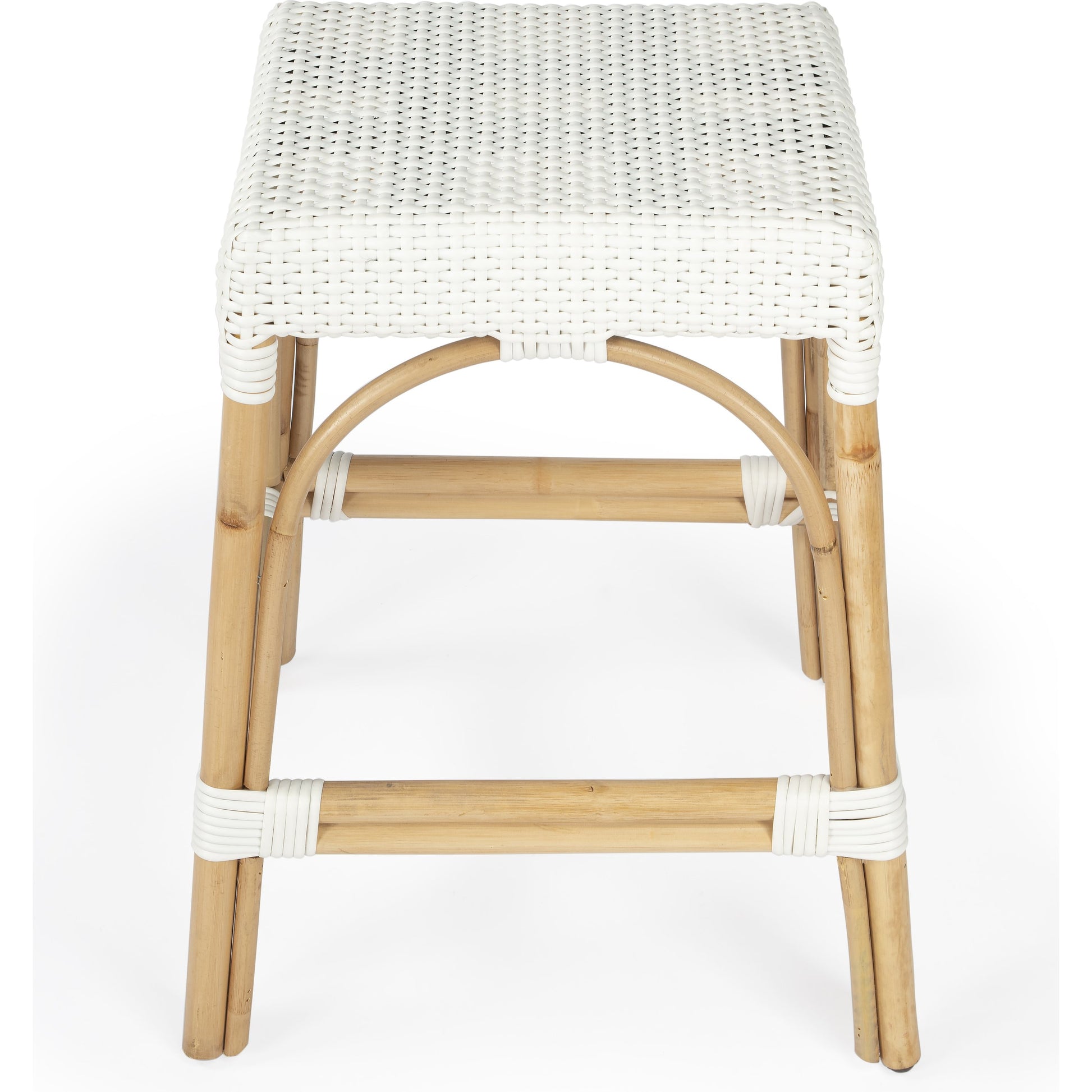 Robias Counter Stool by Butler Specialty Company. Made from rattan, polyurethane synthetic rattan in a coastal style.