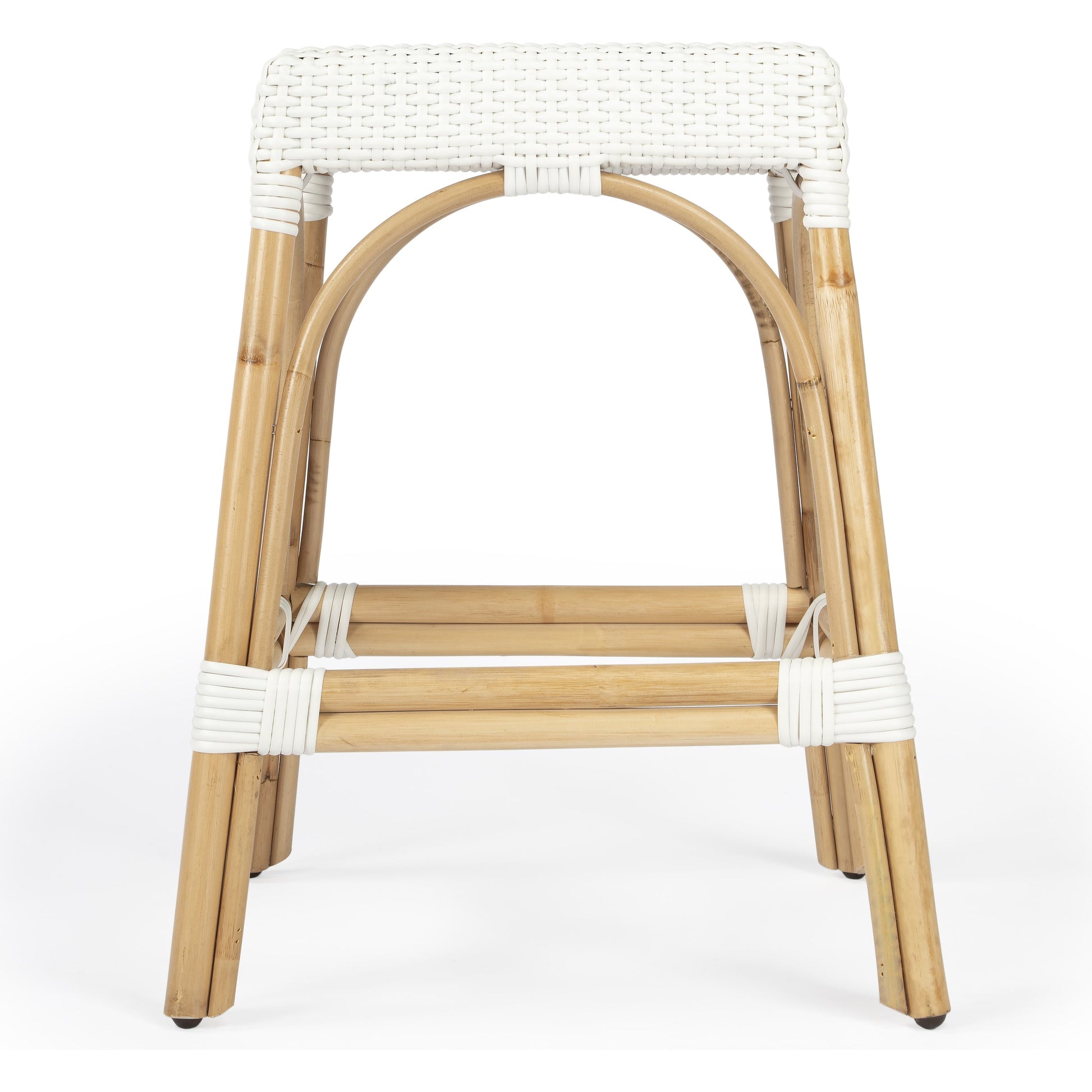Robias Counter Stool by Butler Specialty Company. Made from rattan, polyurethane synthetic rattan in a coastal style.