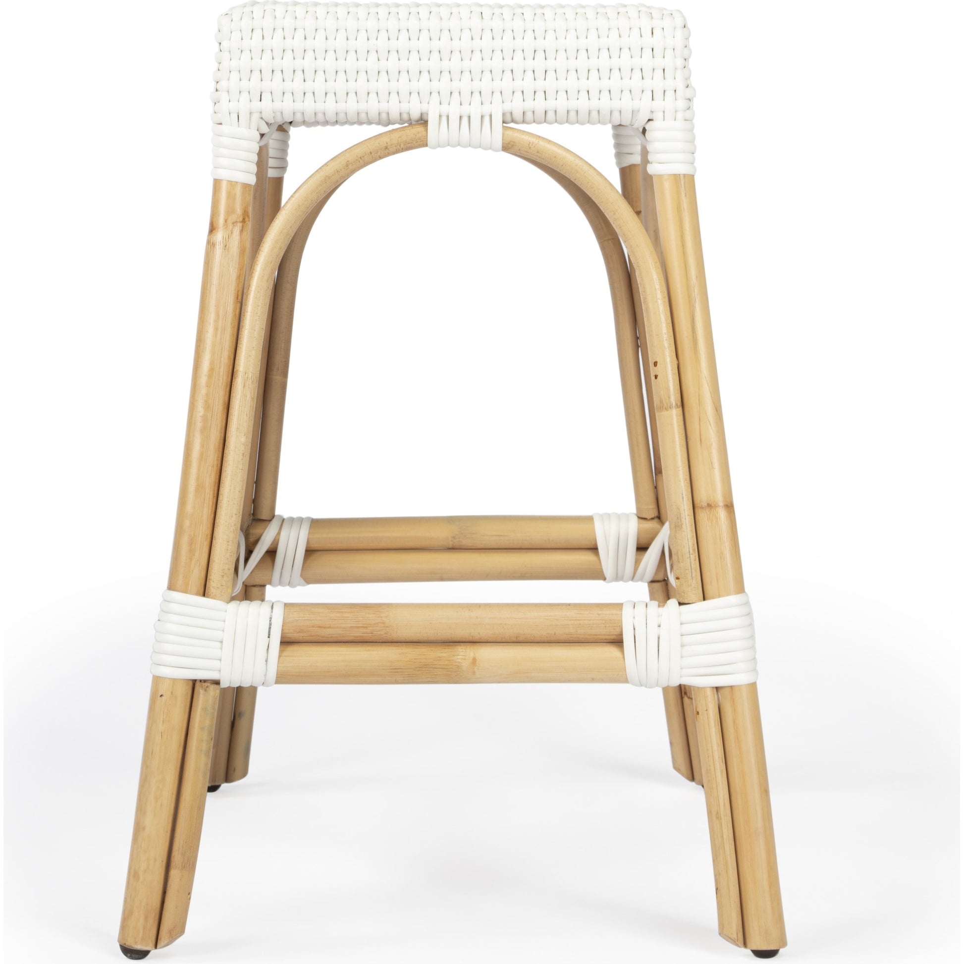 Robias Counter Stool by Butler Specialty Company. Made from rattan, polyurethane synthetic rattan in a coastal style.