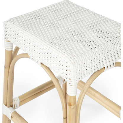 Robias Counter Stool by Butler Specialty Company. Made from rattan, polyurethane synthetic rattan in a coastal style.