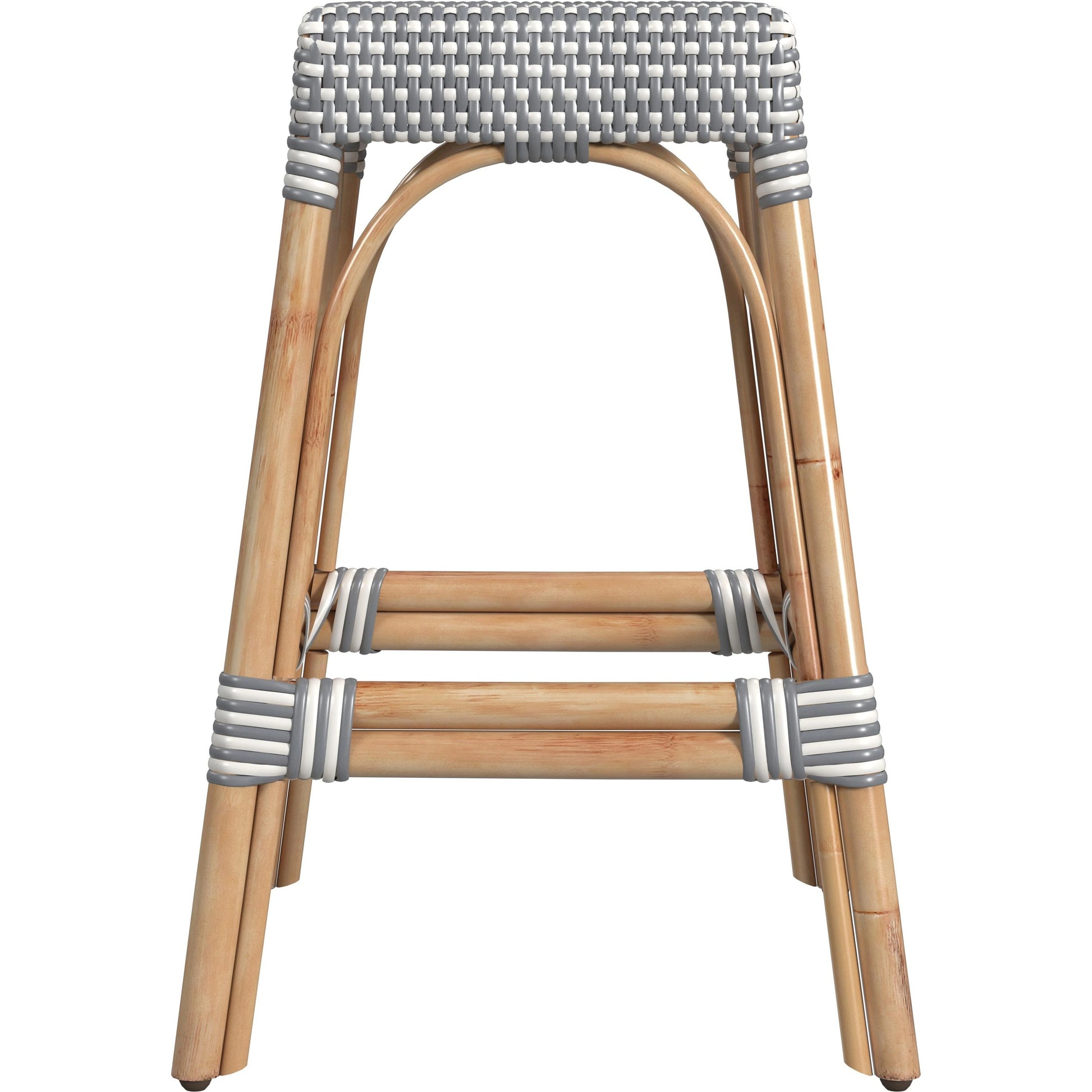 Robias Counter Stool by Butler Specialty Company. Made from rattan, polyurethane synthetic rattan in a coastal style.