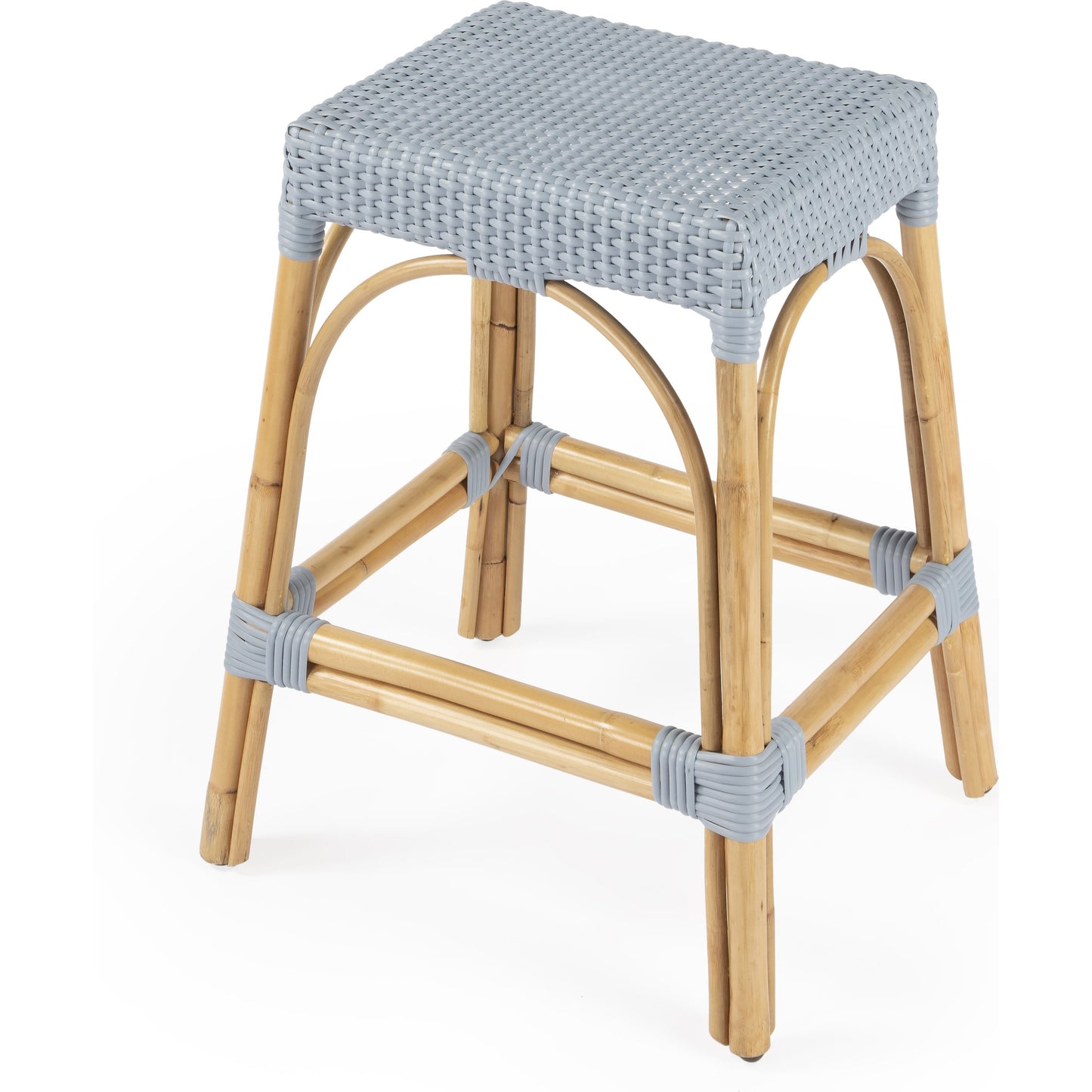 004 SR-910340 | Primary Silo | Robias Counter Stool by Butler Specialty Company. Made from rattan, polyurethane synthetic rattan in a coastal style.
